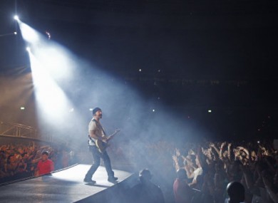 The Edge on stage in South Africa