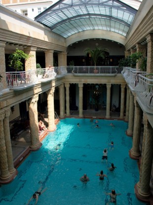 Gellert Thermal Baths in Budapest, where the orgy took place
