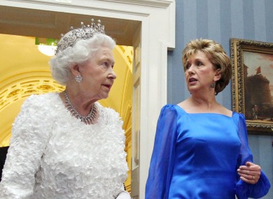 Queen Elizabeth of the United Kingdom and President Mary McAleese of Ireland, during the former's visit to the Republic last month.