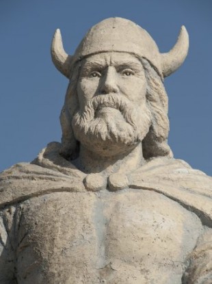 Viking statue in Gimli, Manitoba Canada