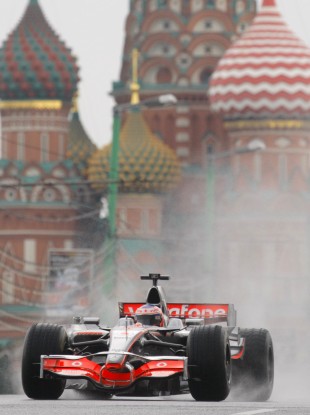 Jenson Button at the Bavaria City Race event in Moscow earlier this year.