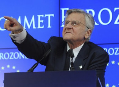 ECB President Jean-Claude Trichet speaking to the press on 21 July 2011.