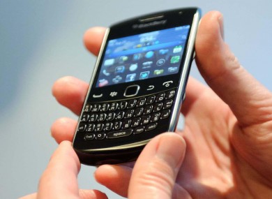 A BlackBerry handset
