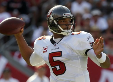 Tampa Bay's Josh Freeman picks out a pass during last week's clash with the New Orleans Saints.