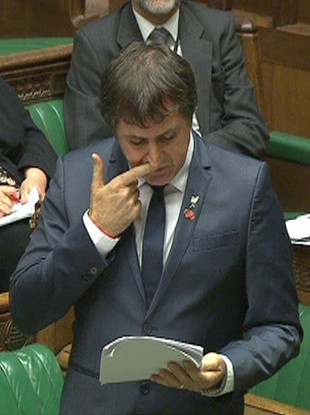 Liverpool Walton MP Steve Rotheram reads the names of the 96 victims of Hillsborough aloud during the debate.