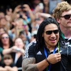 Ma'a Nonu shows off his gold medal.