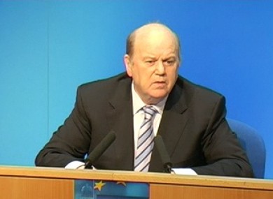 Michael Noonan delivering his Medium Term Fiscal Statement in Dublin this afternoon