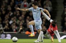 When Manu met Samir: Carling Cup ‘handbags’ as stars clash in tunnel