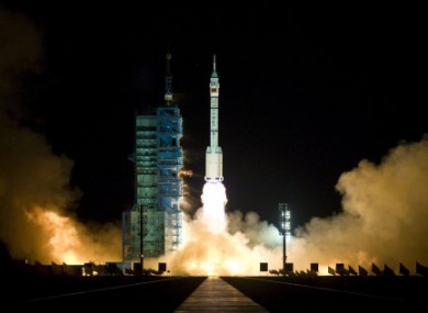 China launched a rocket from the Gobi desert at dawn today as it moves forward with plans for a manned space station.