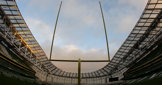 In pictures: Lansdowne Road tests out American Football posts ahead of gridiron date