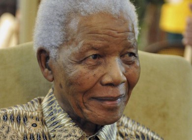 Mandela pictured in May this year