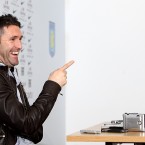 Robbie Keane is in relaxed mood at the press conference to announce his loan move to Aston Villa on Thursday. 