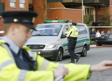Gardaí at the scene of the shooting in Clongriffin in September.