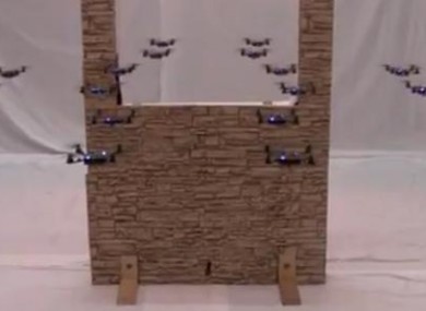 The drones in action.