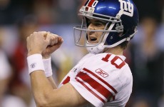 New York Giants win the Super Bowl, beating the New England Patriots 21-17