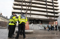 How did the foreign press cover Occupy Dame Street camp’s removal?