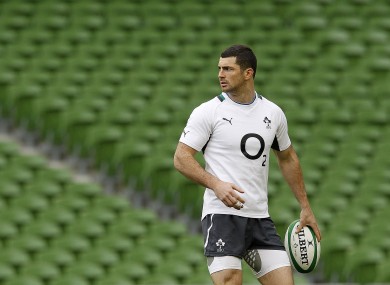Ireland's Rob Kearney during the captains run at the Aviva Stadium on Friday.