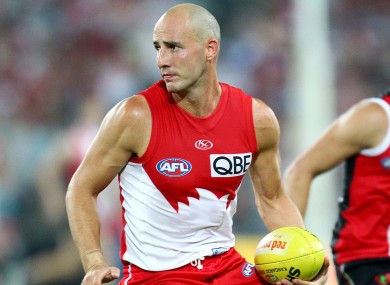 Kennelly in action for the Sydney Swans in 2010.