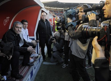 Real Madrid's coach Jose Mourinho on the bench last weekend.