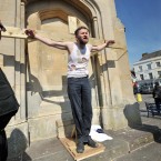 The final scene of the Devizes Passion play organized by the Devizes Church Community in Wiltshire (Tim Ireland/PA Wire)