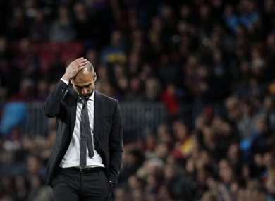 Over and out: Guardiola is likelt