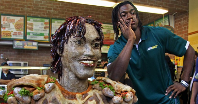 Here’s your ‘top NFL Draft prospect made out of Subway sandwiches’ pic of the day