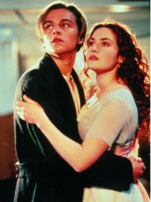 Leo and Kate as Jack and Rose