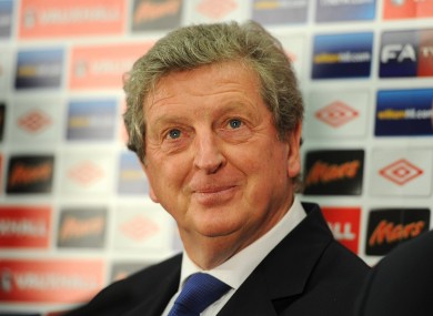 Newly appointed England manager Roy Hodgson faces the press.
