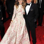 Sarah Jessica Parker with and wearing Valentino.