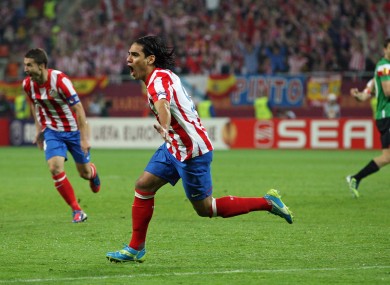 Falcao after scoring the opening goal of the game.