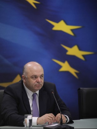 Greek finance minister Giorgos Zanias at a conference in Athens last week