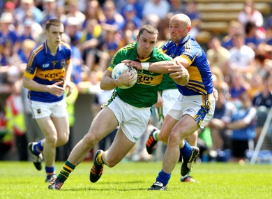 Kerry's Patrick Curtin and Andrew Morrissey of Tipperary.