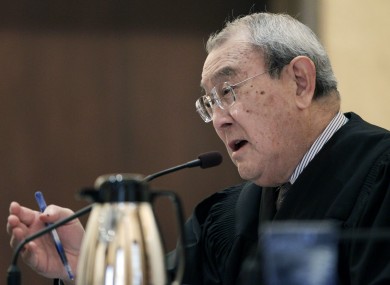 Judge Wallace Tashima speaks during arguments in February's hearing on the constitutionality of 'Prop 8', California's constitutional ban on gay marriage.
