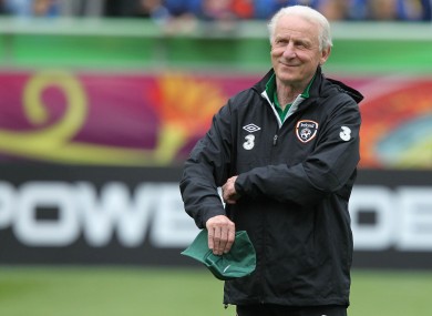 Republic of Ireland manager Giovanni Trapattoni during team training at Municipal Stadium, Gdynia today.