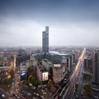 Palazzo Lombardia, the first CTBUH award winner from Italy, turns a government office complex into a new public space for Milan. The project, anchored by a 160-meter-tall tower, offers a variety of open spaces and passageways, linking the project to the nearby Pirelli Tower. Sustainability measures include green roofs and active climate walls with vertical blades that rotate to provide shade. The central piazza is covered by a curved, clear ETFE roof, recalling Milan's famous Galleria. (Fernando Guerra) Architect: Pei Cobb Freed & Partners