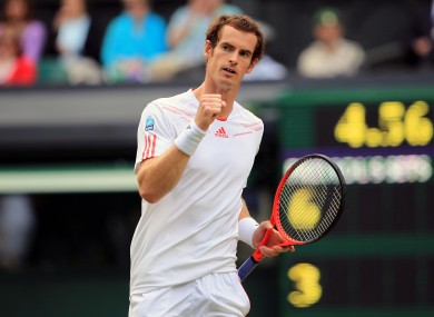 Murray celebrates this evening.
