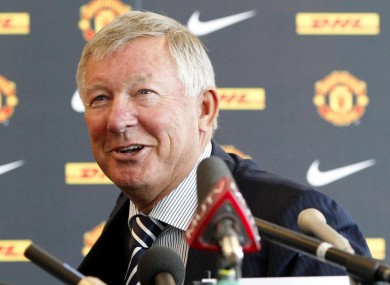 Alex Ferguson at a Man Utd press conference today.