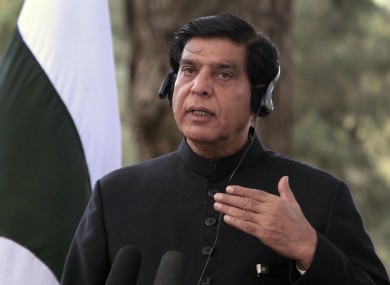 Pakistani Prime Minister Raja Pervaiz Ashraf