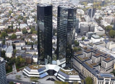 The bank's headquarters in Frankfurt.