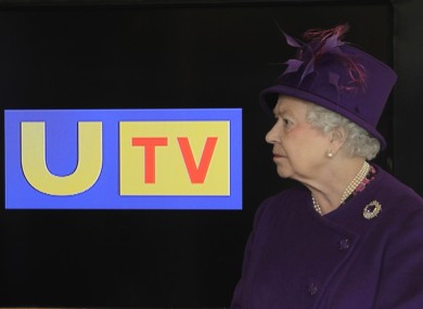Britain's Queen Elizabeth II visiting the UTV Studios in Belfast