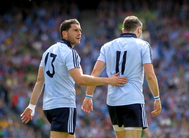 Brothers in arms: Bernard Brogan, left, with Alan.