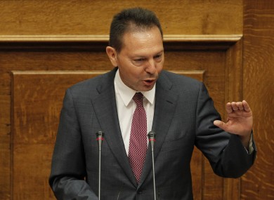 Greece's Finance Minister, Yannis Stournaras