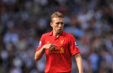 Liverpool lose Lucas for up to three months