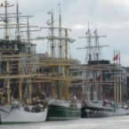 Trevor Buckley captured this lovely photo of the Tall Ships lined up in Dublin. 