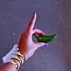 She could have gone to more effort, but this still counts as food... (props for the bling though).