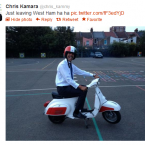 Kammy's new mode of transport.