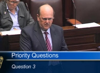 Michael Noonan speaking in the Dáil this evening