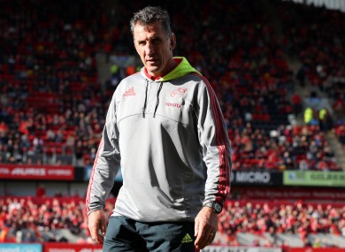 Head coach Rob Penney at Thomond Park last night.