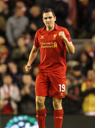 Stewart Downing celebrates his goal.