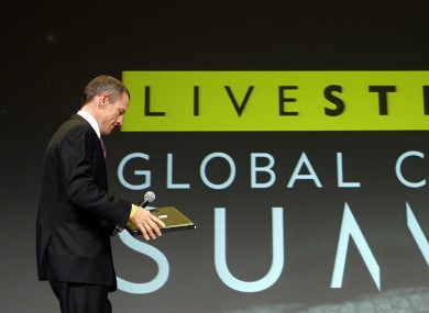 Lance Armstrong arriving to open the Livestrong Global Cancer Summit in Dublin in 2009.
